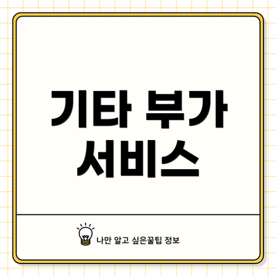 기타 부가 서비스