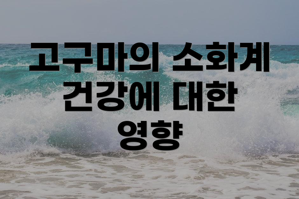 고구마의 소화계 건강에 대한 영향