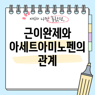근이완제와 아세트아미노펜의 관계