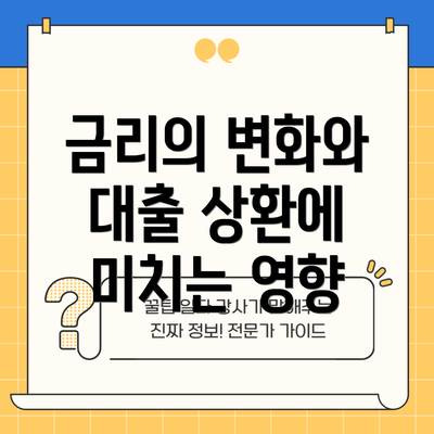금리의 변화와 대출 상환에 미치는 영향