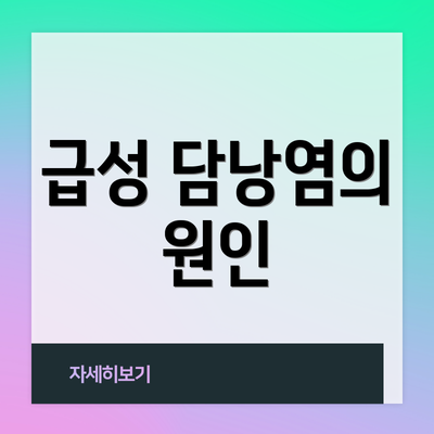 급성 담낭염의 원인