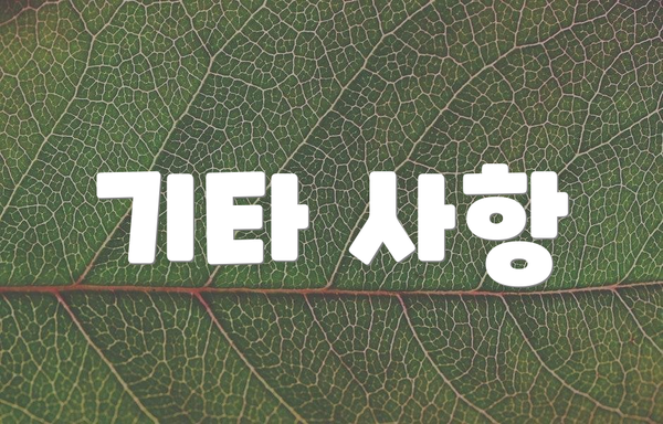 기타 사항