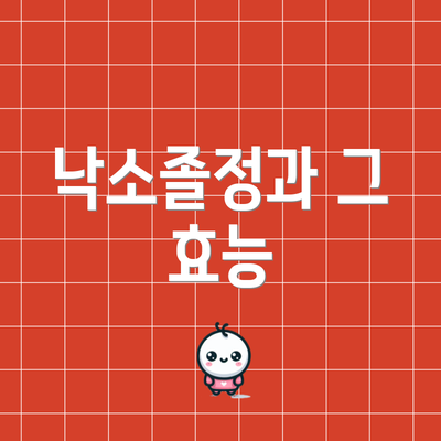 낙소졸정과 그 효능
