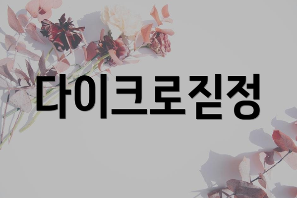 다이크로짇정