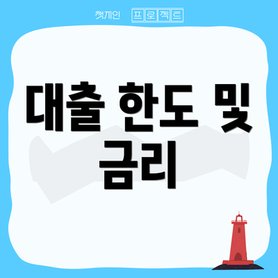 대출 한도 및 금리
