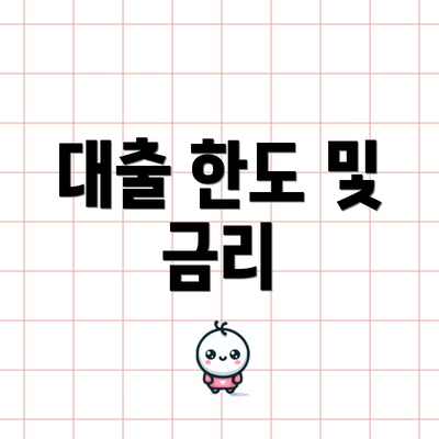 대출 한도 및 금리