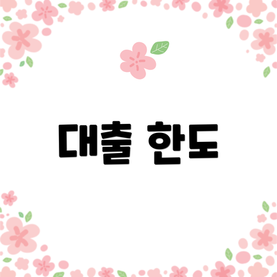대출 한도