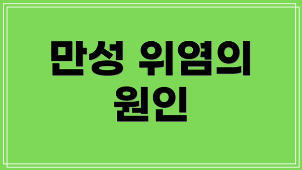 만성 위염의 원인