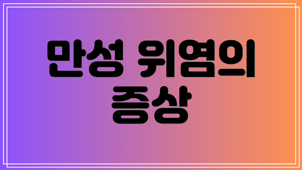 만성 위염의 증상