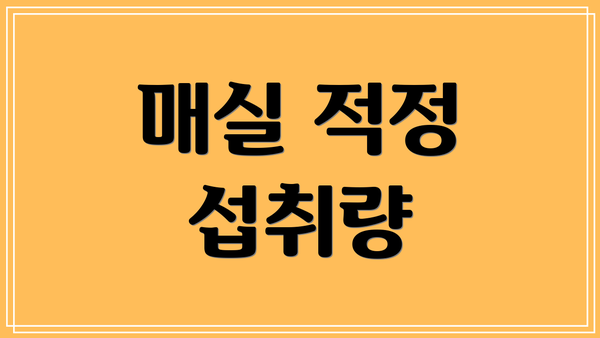 매실 적정 섭취량