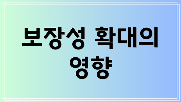보장성 확대의 영향