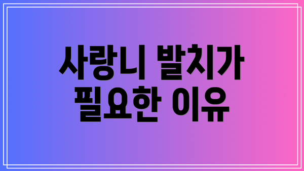 사랑니 발치가 필요한 이유