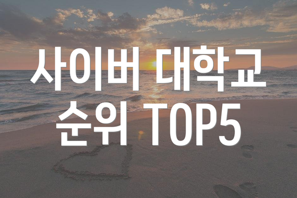 사이버 대학교 순위 TOP5