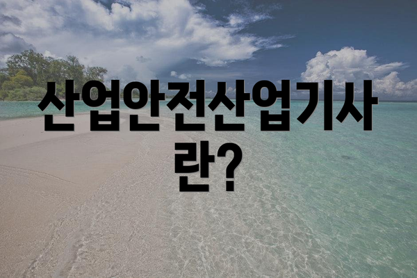 산업안전산업기사란?