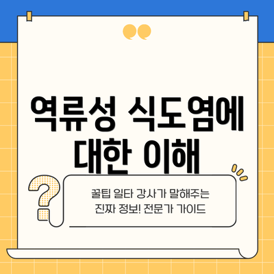 역류성 식도염에 대한 이해