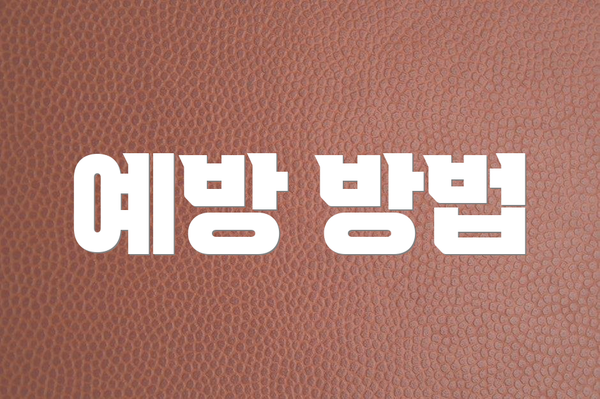 예방 방법