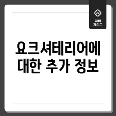 요크셔테리어에 대한 추가 정보