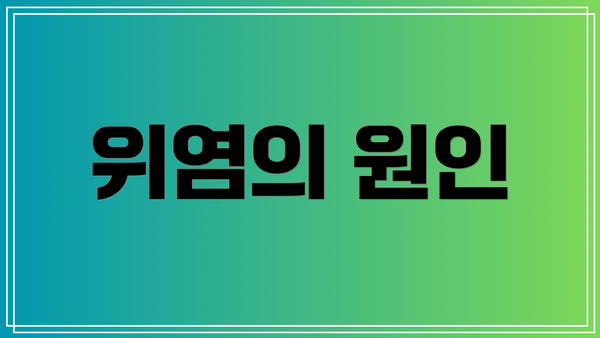 위염의 원인