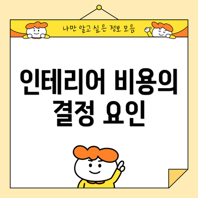 인테리어 비용의 결정 요인