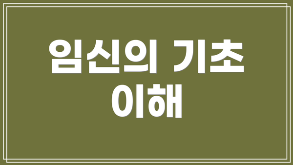 임신의 기초 이해