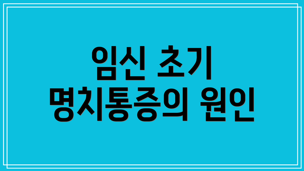 임신 초기 명치통증의 원인