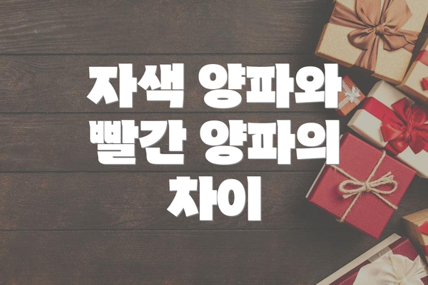 자색 양파와 빨간 양파의 차이