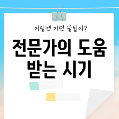 전문가의 도움 받는 시기