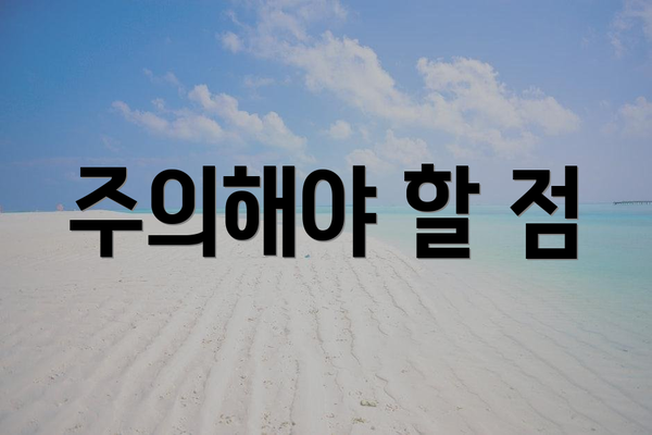 주의해야 할 점