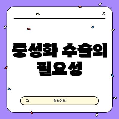 중성화 수술의 필요성