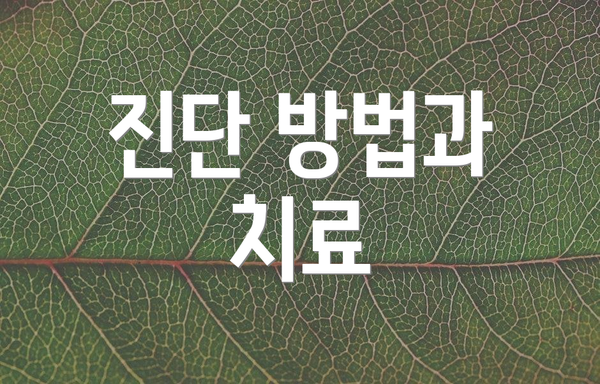 진단 방법과 치료