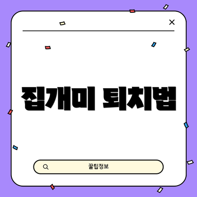 집개미 퇴치법