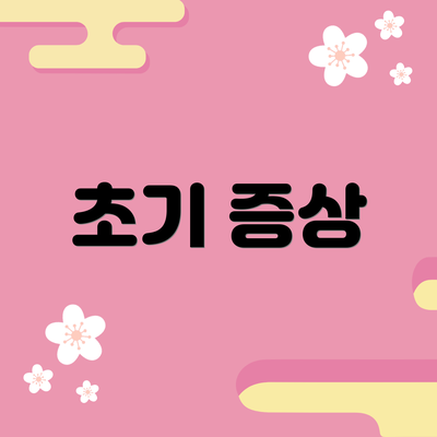 초기 증상