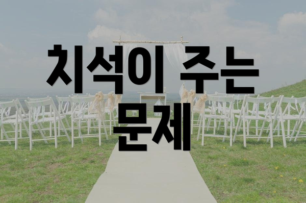 치석이 주는 문제