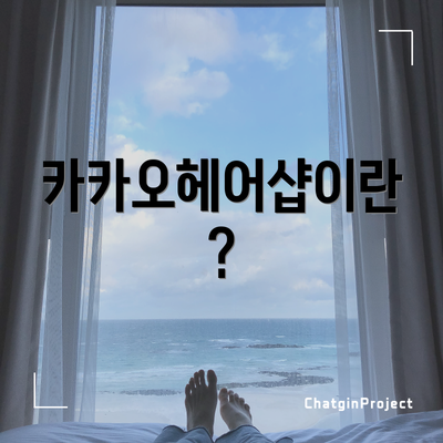 카카오헤어샵이란?