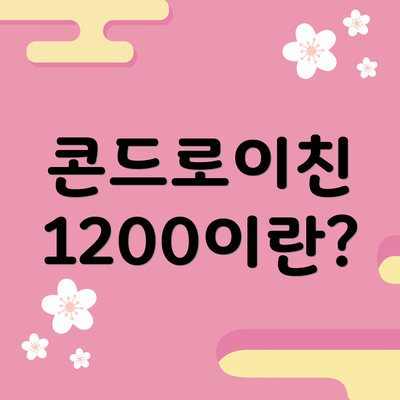콘드로이친 1200이란?