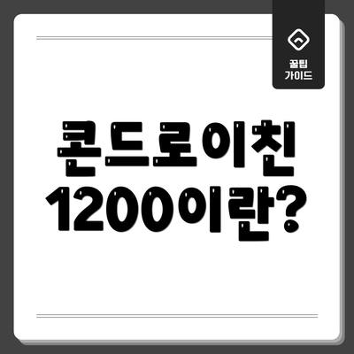 콘드로이친 1200이란?