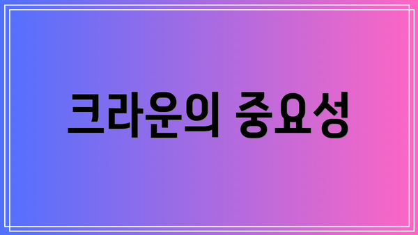 크라운의 중요성