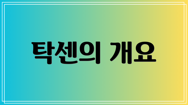 탁센의 개요
