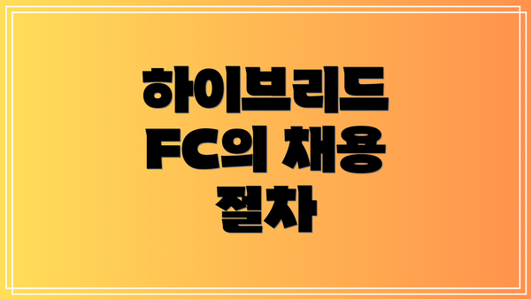 하이브리드 FC의 채용 절차