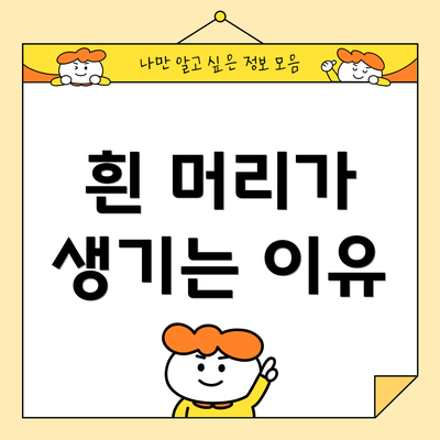 흰 머리가 생기는 이유