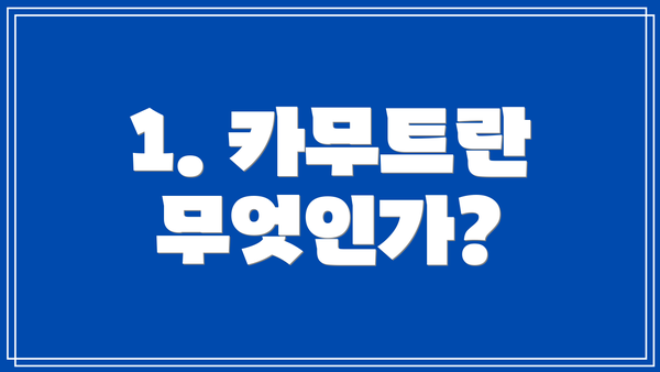 1. 카무트란 무엇인가?