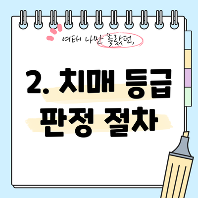 2. 치매 등급 판정 절차