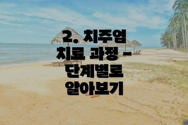 2. 치주염 치료 과정 - 단계별로 알아보기