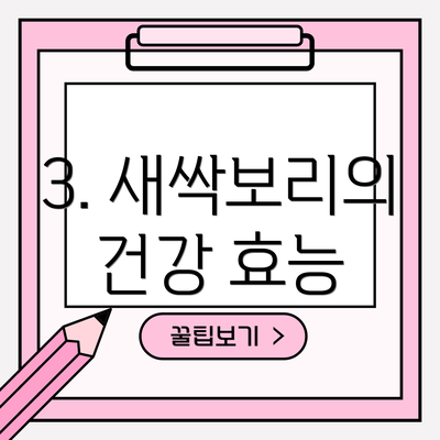 3. 새싹보리의 건강 효능