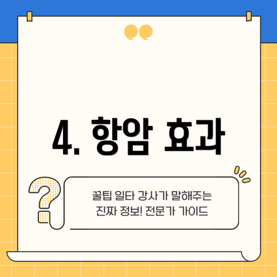 4. 항암 효과