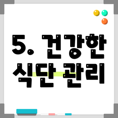 5. 건강한 식단 관리