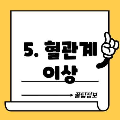 5. 혈관계 이상