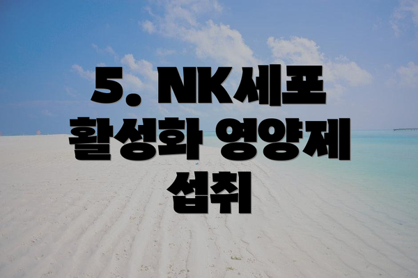 5. NK세포 활성화 영양제 섭취