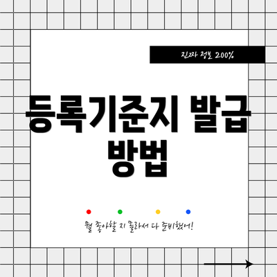 등록기준지 발급 방법