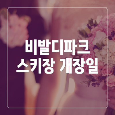 비발디파크 스키장 개장일